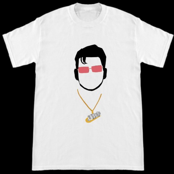 Cincinnati Bengals Joe Burrow Pink Glasses Gold Chain Super Bowl T-Shirt - Picture 1 of 2